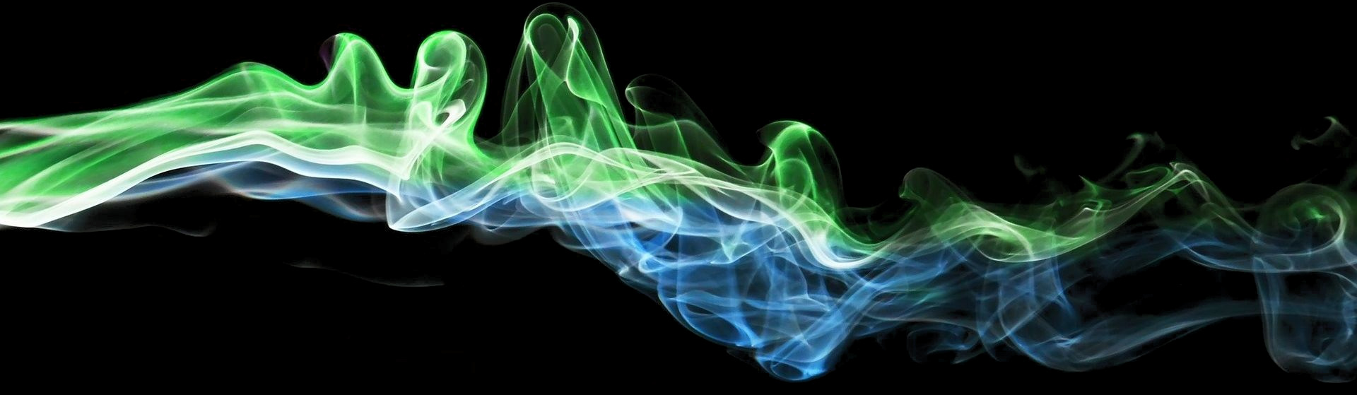 Abstract picture in blue and green
